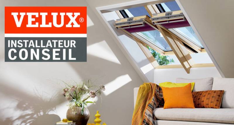 sépialiste de al pose de fenêtre de toit et de volet roulant de chez velux a Toulouse et Albi. 